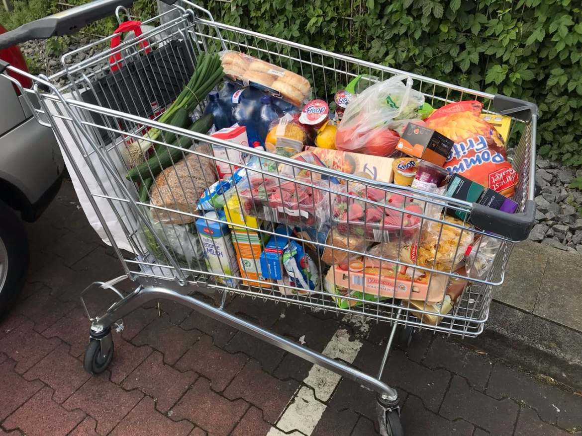 Ein schneller Einkauf an Lebensmitteln