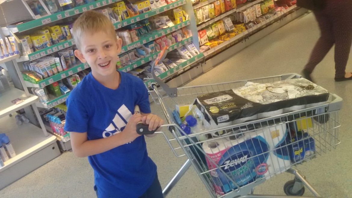 Matwey und Familie brauchten dringend Hygiene-Artikel