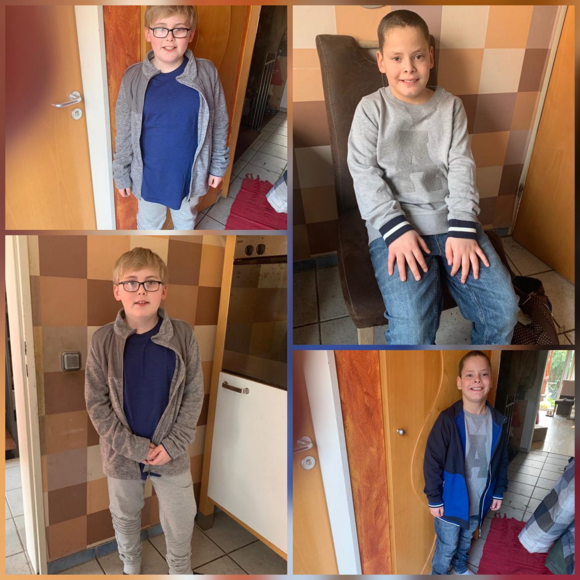 Henry und Caleb brauchten neue Jacken, etc.