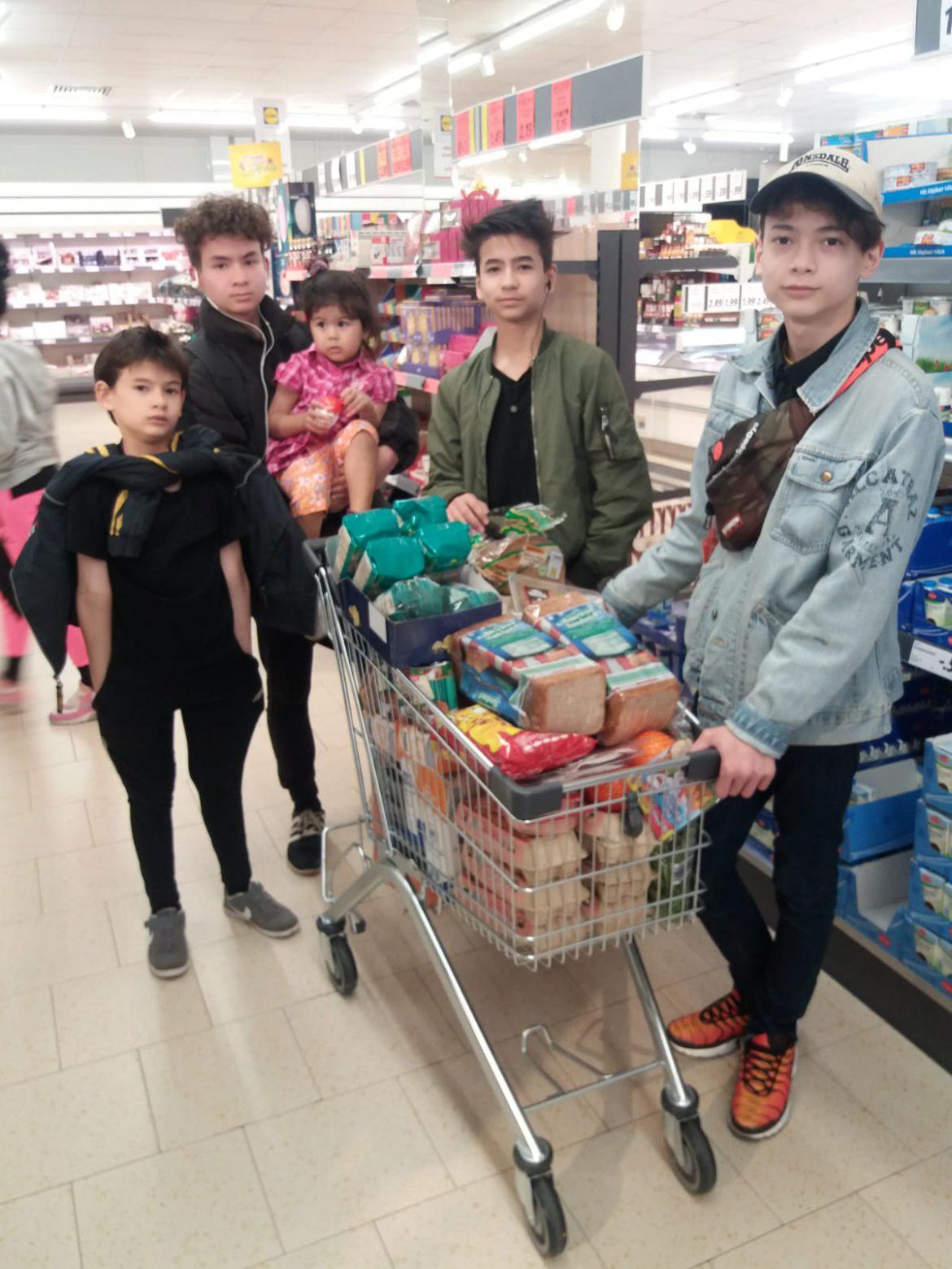 Lebensmittel für eine Großfamilie