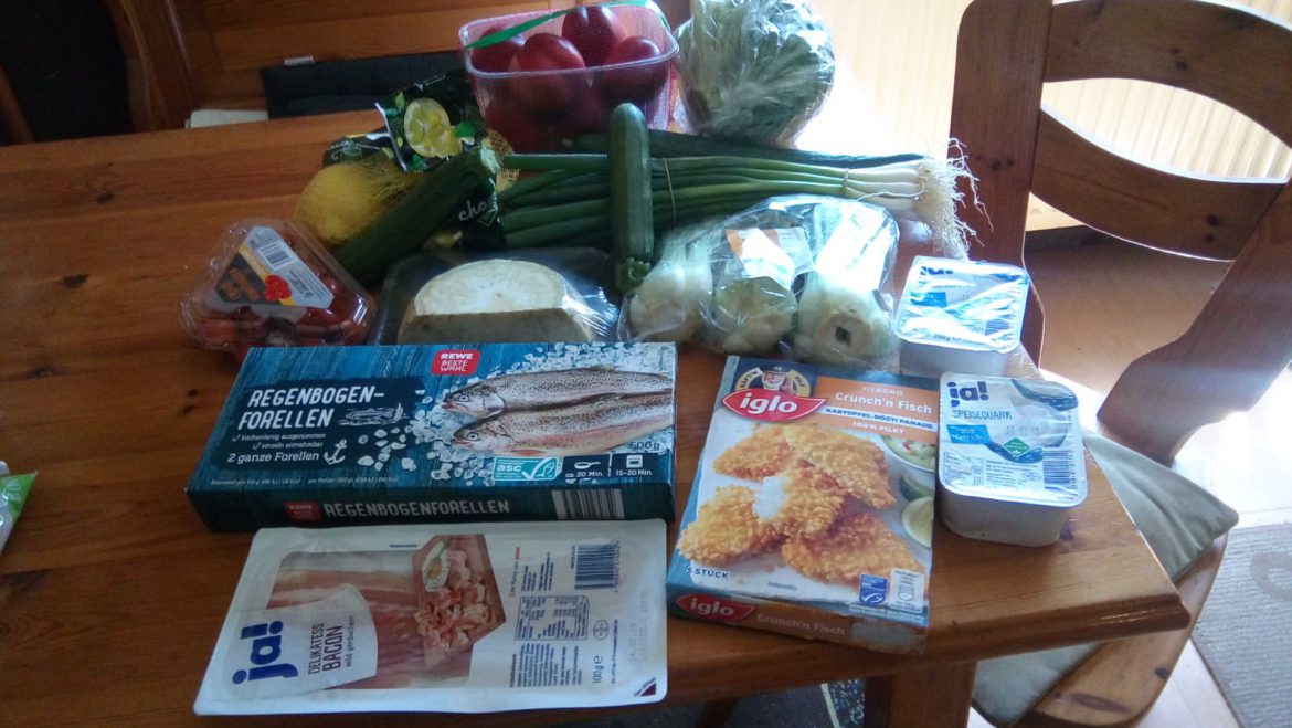 Lebensmittel für Darius und seine Familie