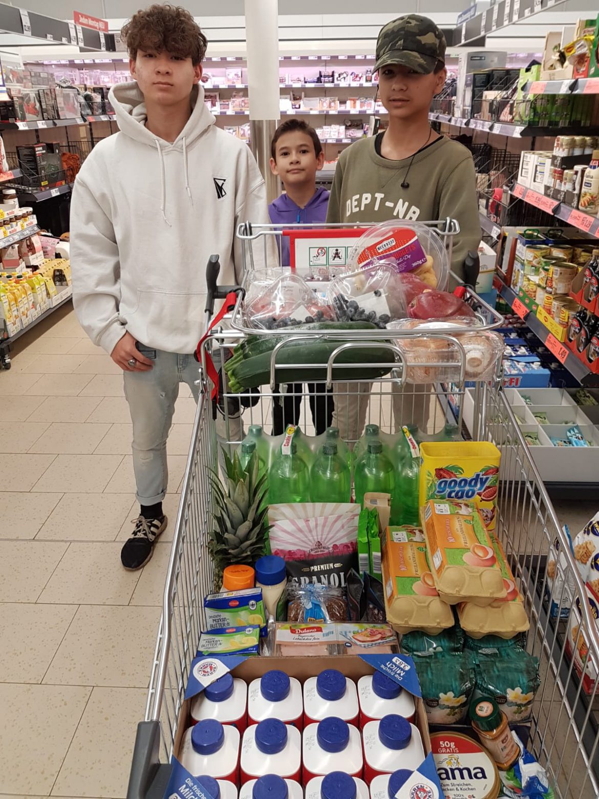 Lebensmittel für eine Großfamilie