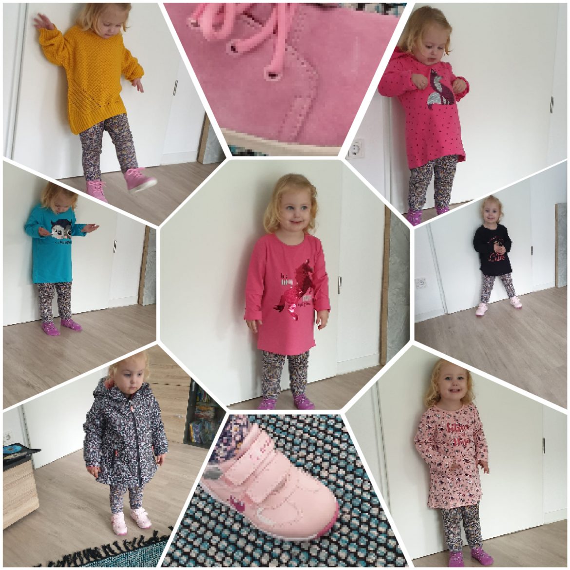 Elly bekam 1 neue Jacke, neue Schuhe und Shirts