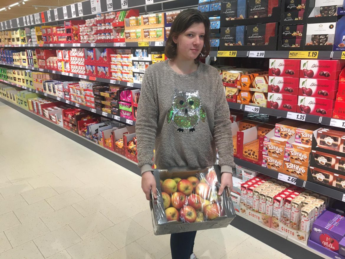 Giulia war eine große Hilfe beim Einkauf