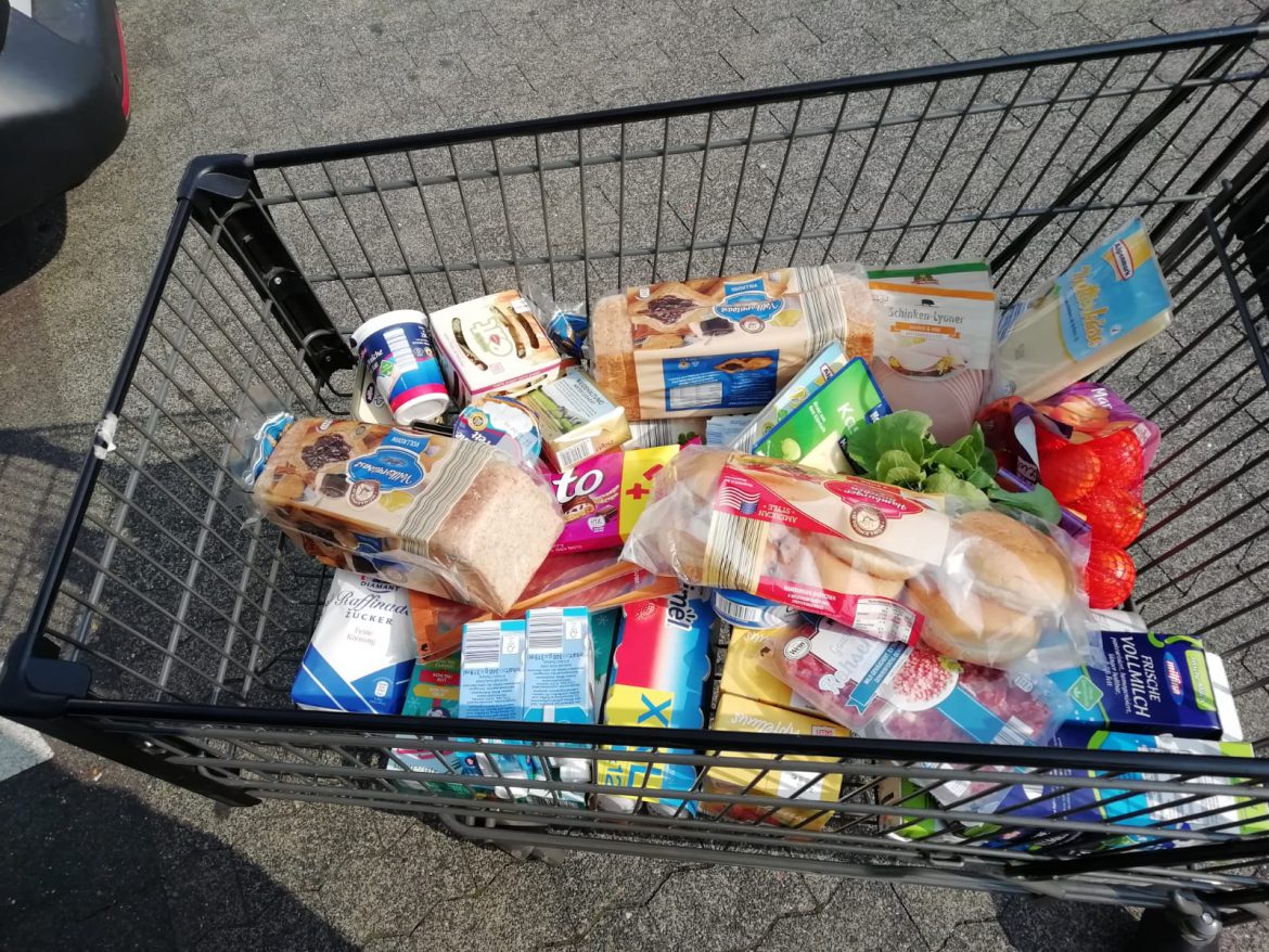 Lebensmittel für eine Familie mit 3 Kindern