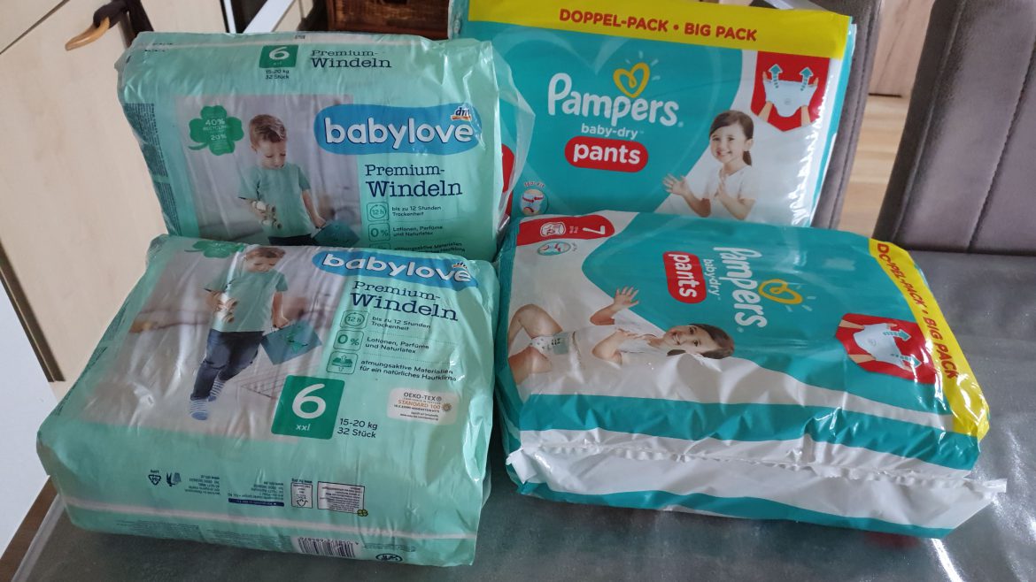 Windel-Einkauf dank eines Hygiene Gutscheines