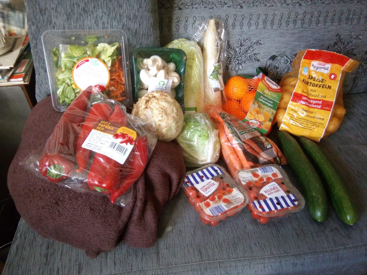 Familie von Darius war einkaufen