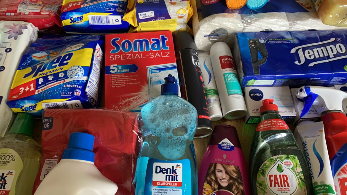 Auch hier wurden die Hygiene-Artikel knapp