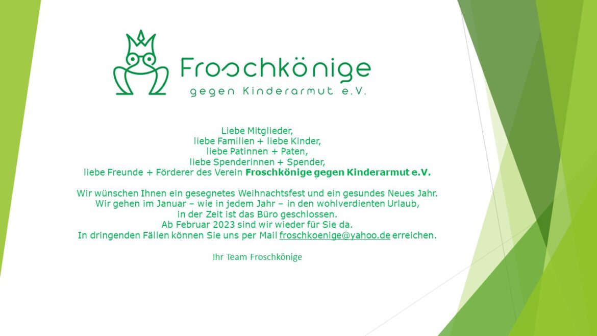 wir machen im Januar 2023 den ganzen Monat Urlaub