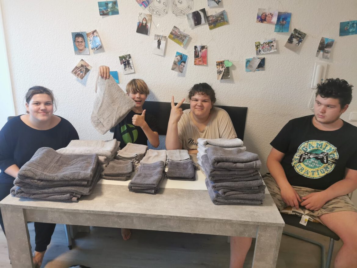 Handtücher für die Familie von Kelly, Steffi, Max + Sascha