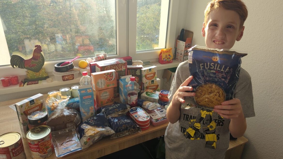 Vorratseinkauf der Familie von Julia, Lea + Niclas