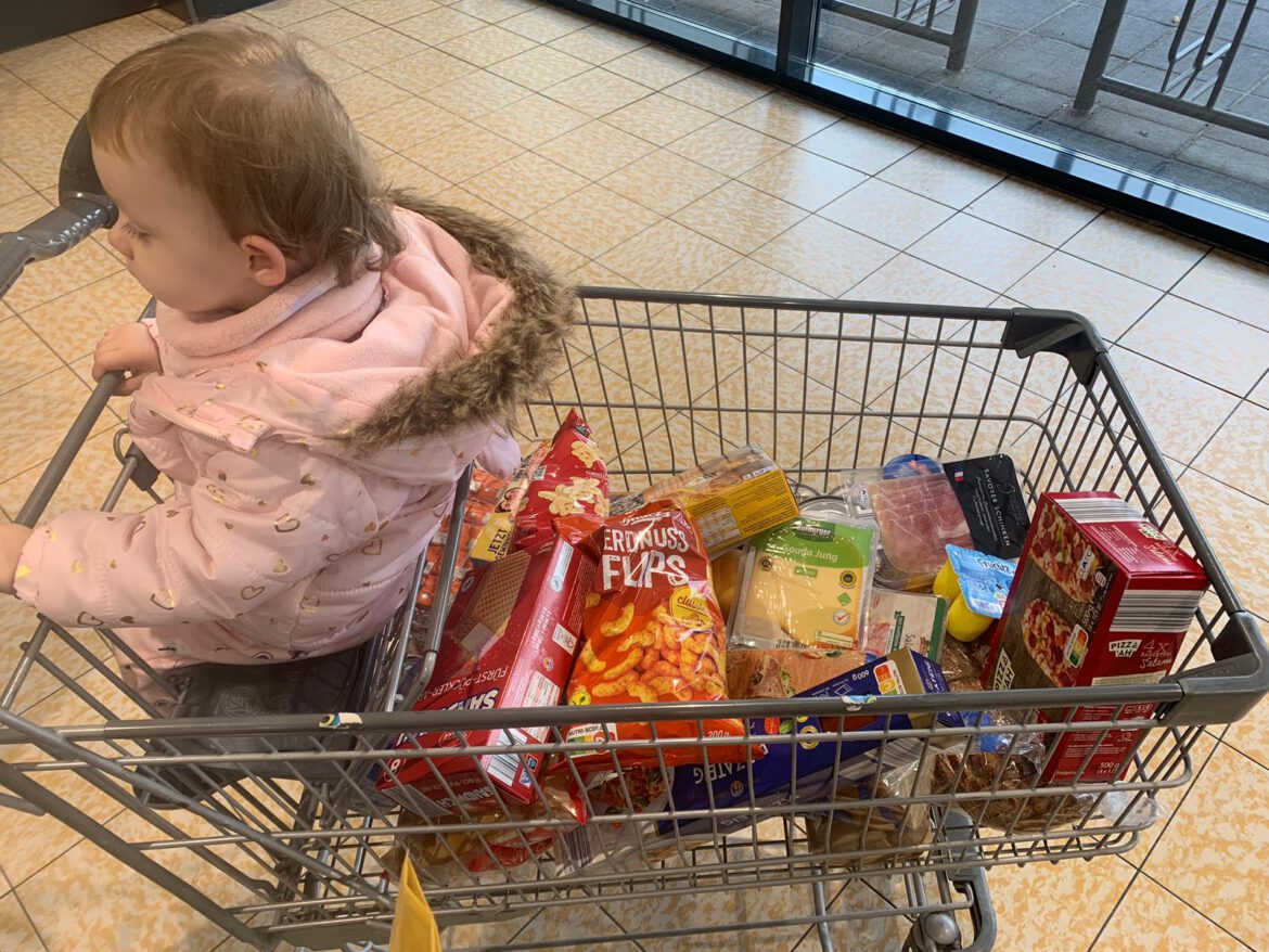 Zoe war mit einkaufen