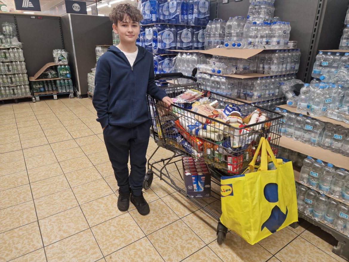 Lebensmittel für Kevin und seine Familie