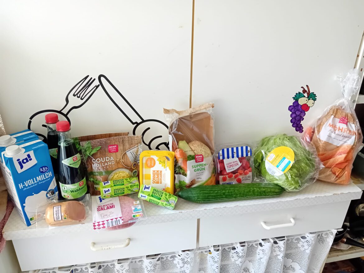 Lebensmittel für die Familie von David