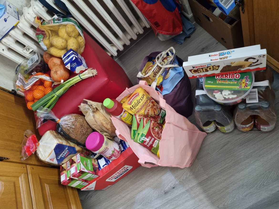 Unsere neue Familie konnte einkaufen gehen