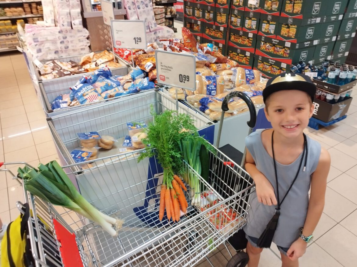 Frisches Obst und Gemüse für Joanna und Jason