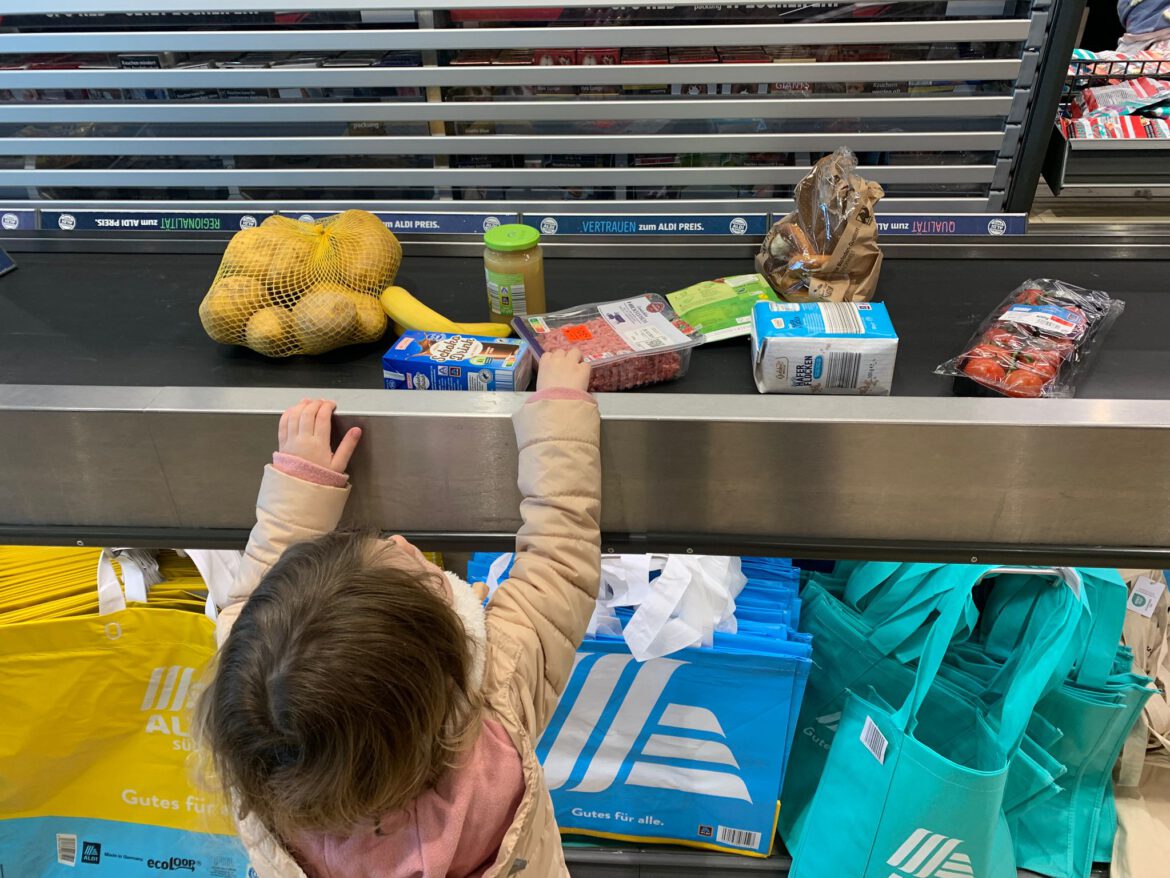 Zoe war mit einkaufen