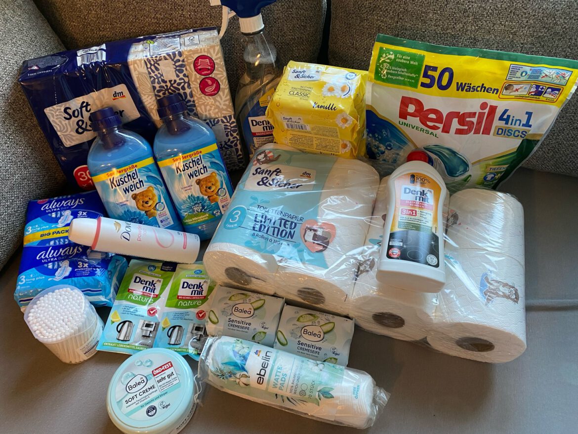 Hygieneeinkauf bei der Familie von Moritz