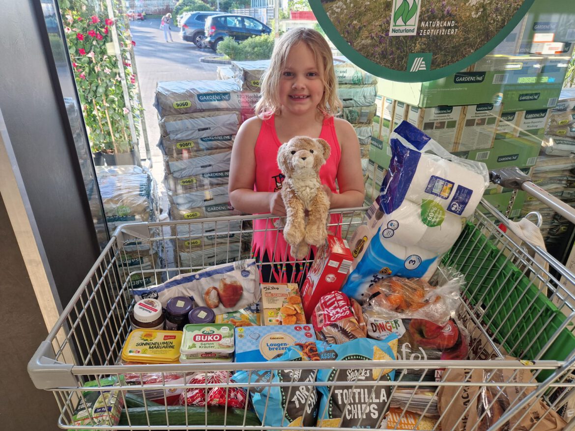 Emily war mit einkaufen