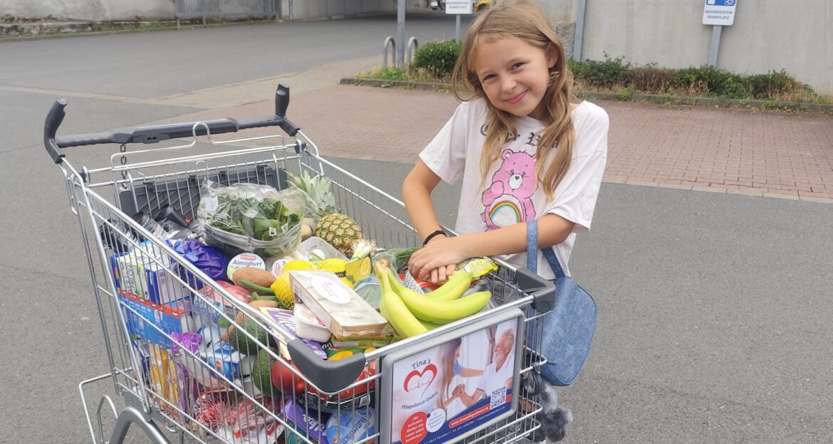 Lina war mit einkaufen