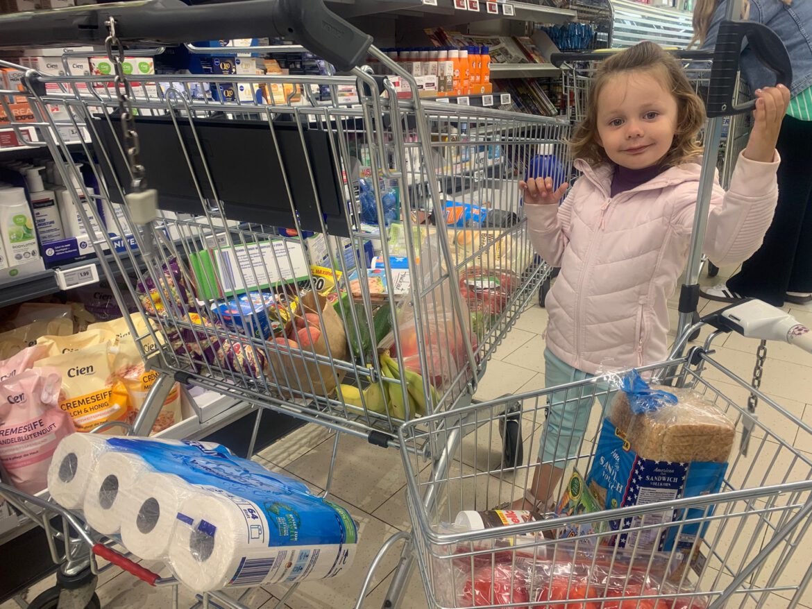 Einkauf mit Zoe