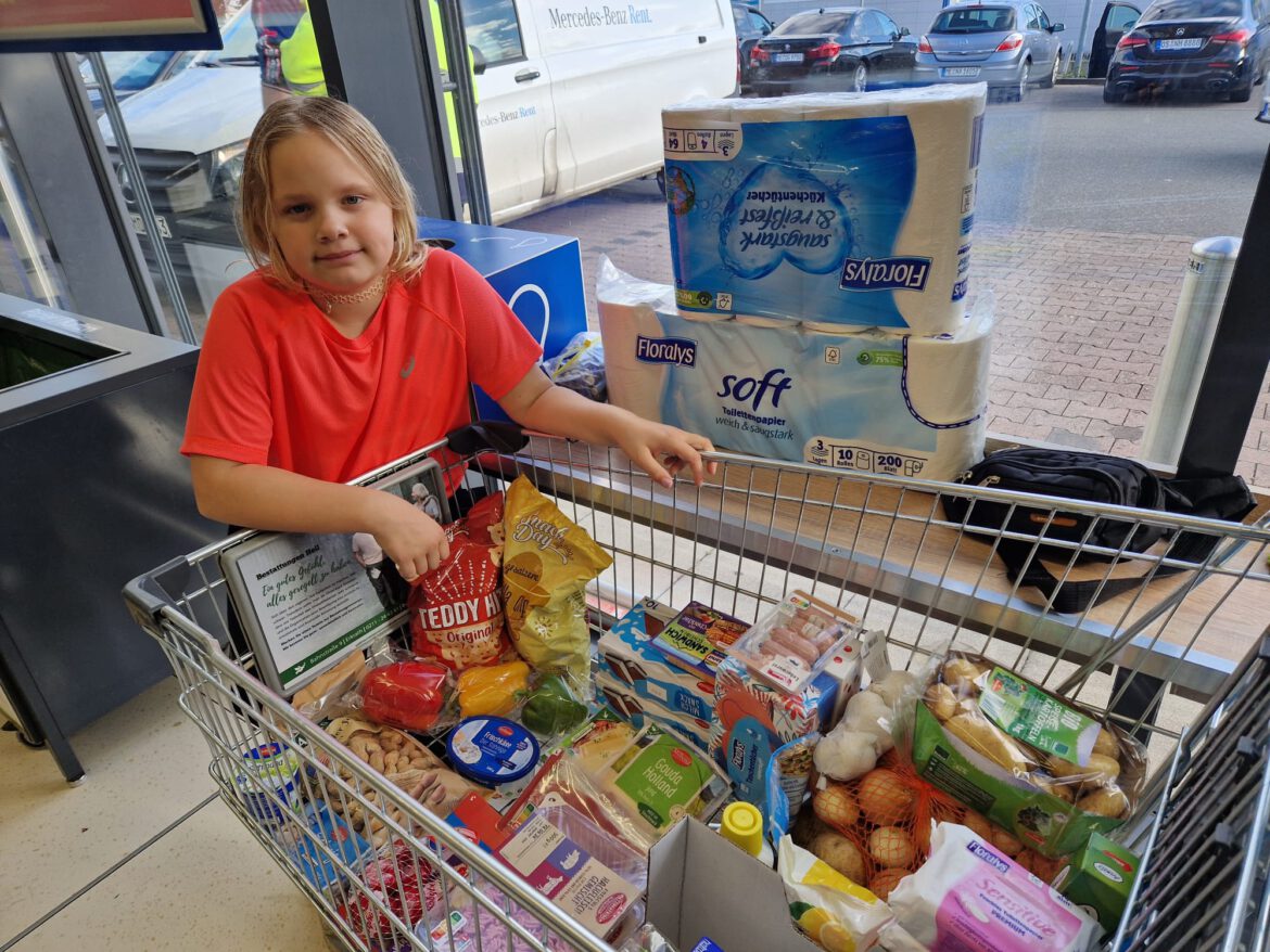 Auch Emily war mit ihrer Mama einkaufen