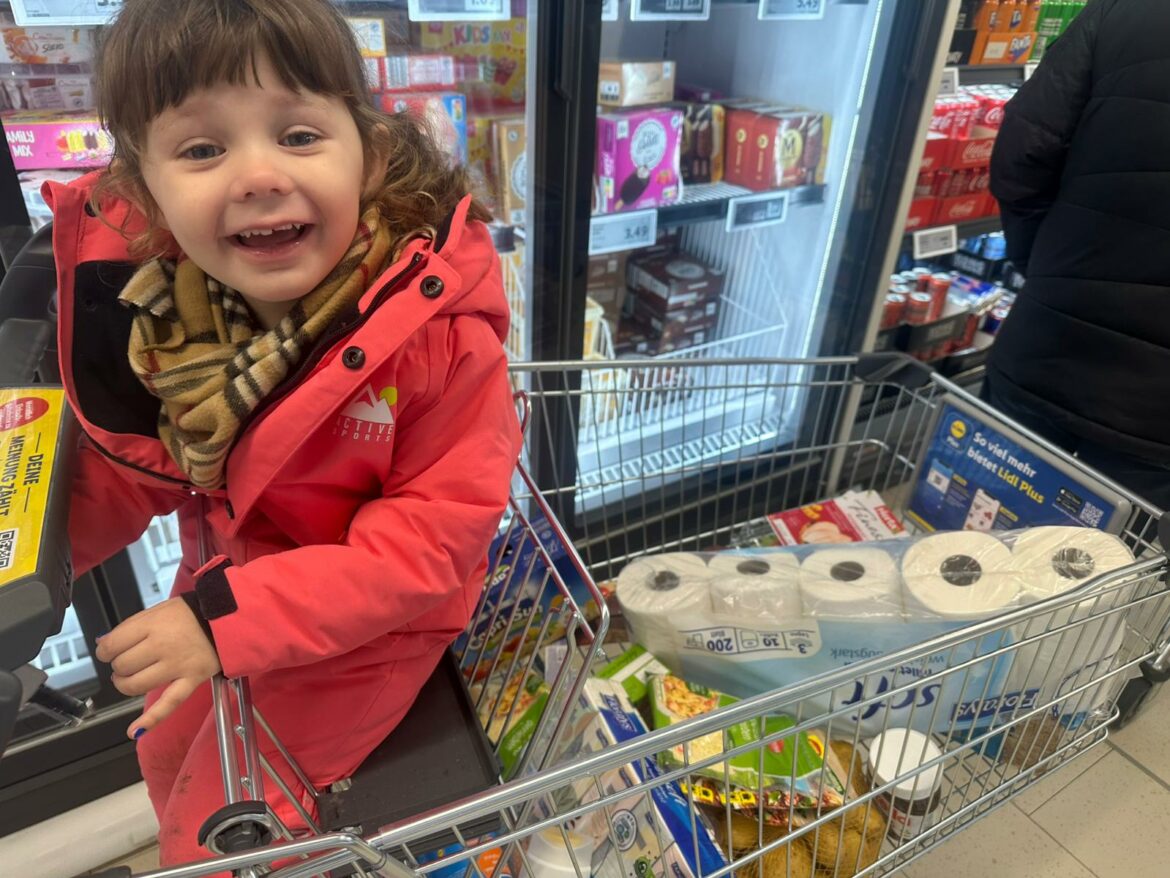 Zoe war mit einkaufen