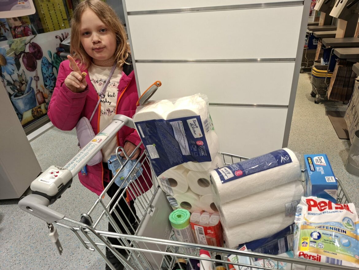 Die Familien konnten auch den Hygiene-Gutschein einlösen