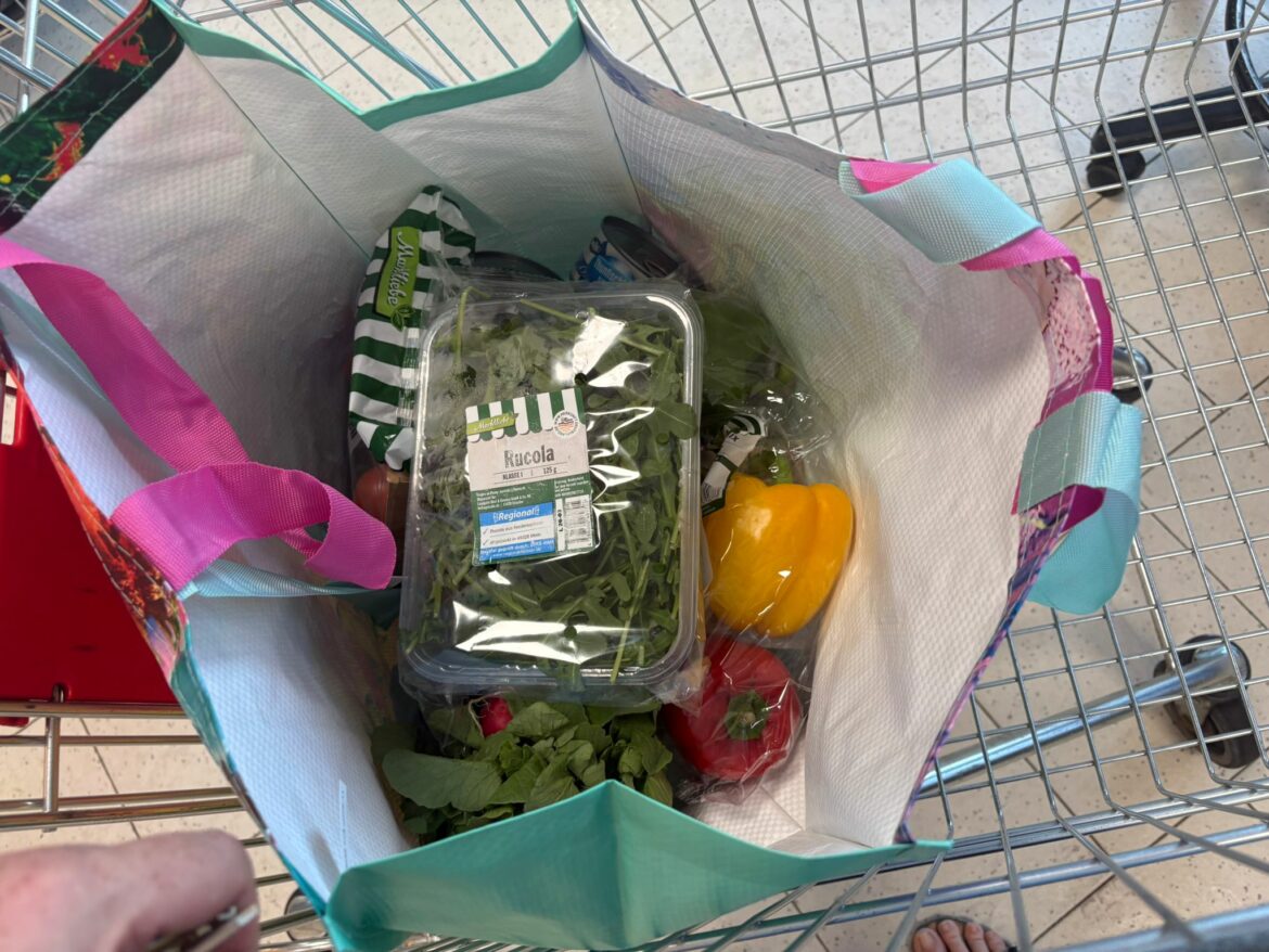 Hier half ein Lebensmittel-Gutschein