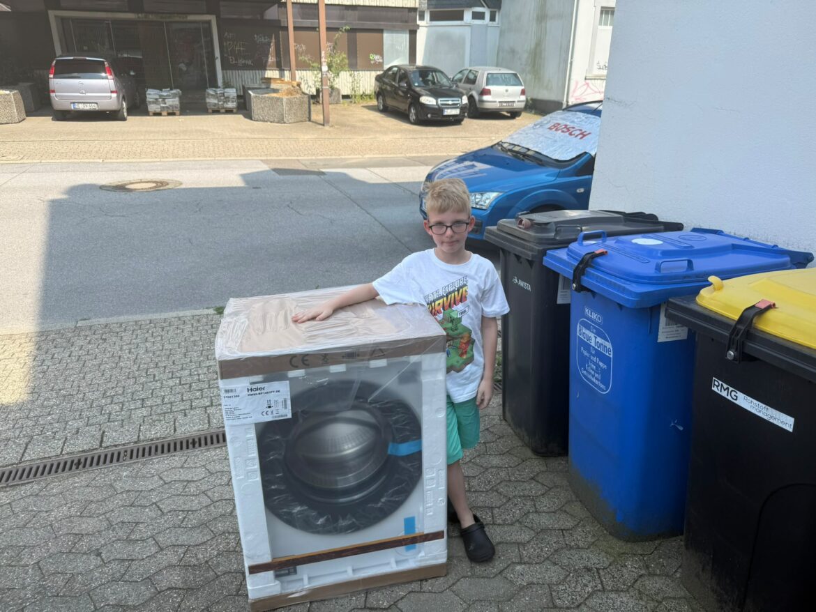 Zuschuß von uns für eine neue Waschmaschine