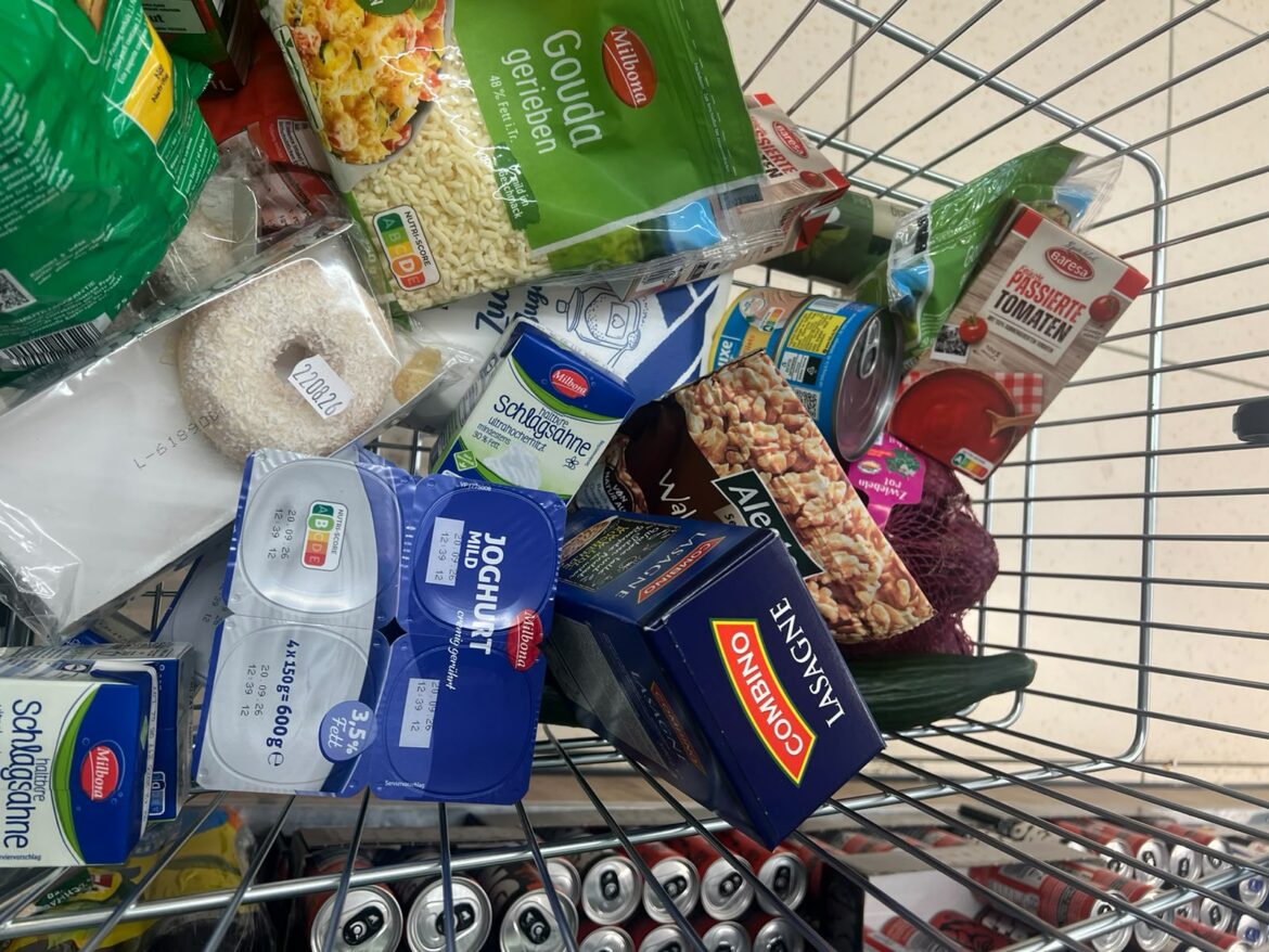Ein Einkauf mit Lebensmittel-Gutschein